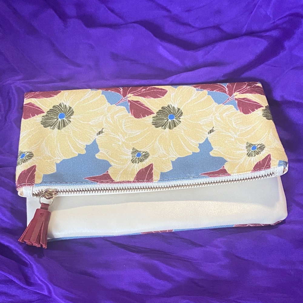 Rachel Pally Floral Clutch with Tassel Zipper